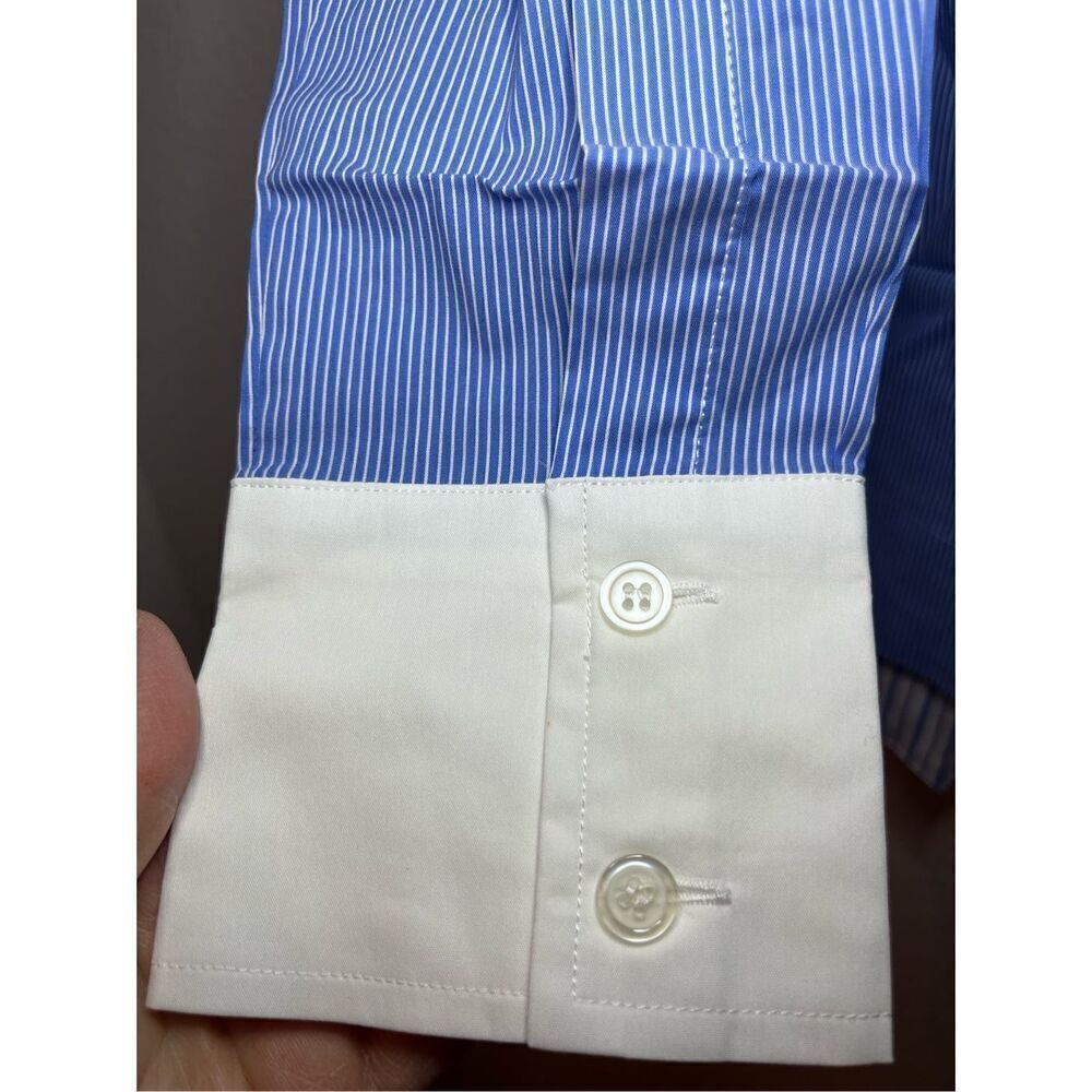 New Ser.o.ya NYC Teagan Button Down Striped Shirt - Picture 9 of 11